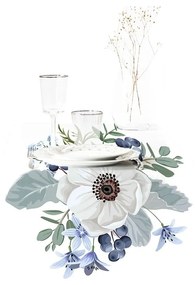 Asztali futó 40x130 cm Blue Rose – Minimalist Cushion Covers