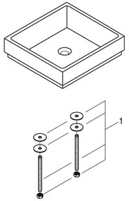 GROHE 3948100H - CUBE mosdó 500 × 470 mm kerámia/fehér