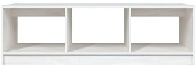 Fehér tömör fenyőfa dohányzóasztal 110 x 50 x 34 cm