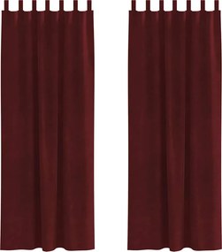 vidaXL Sötétítő függönyök 2 pcs Bordó 140 x 260 cm Bársony