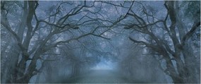 Egy erdő képe a ködben (120x50 cm)