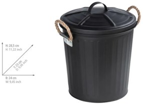 Gara Matt fekete kosár, térfogat 6 l - Wenko