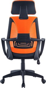 Irodai szék, fekete/narancssárga, TAXIS NEW