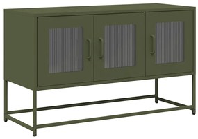 olívazöld hidegen hengerelt acél TV-szekrény 100,5x39x60,5 cm