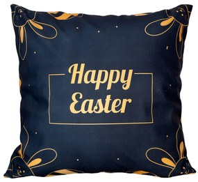 Dekoratív párnahuzat HAPPY EASTER FEKETE 45x45cm