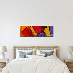 Absztrakciós kép (órával) (90x30 cm)