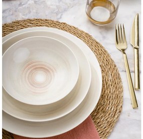 24 darabos bézs porcelán étkészlet
