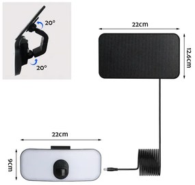 Brilagi - LED Napelemes érzékelős fali lámpa ROOF LED/13W/5V IP65