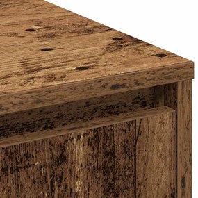 Oldalszekrény LED -es lámpákkal Öreg fa 90 x 32 x 75 cm Faanyag