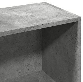 betonszürke szerelt fa könyvespolc 57 x 28,5 x 141 cm