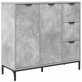 Széf fiókkal Beton szürke 89.5 x 33 x 82 cm Faanyag