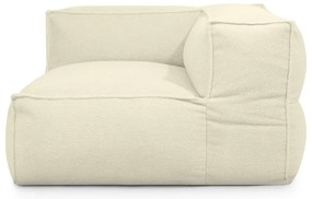 Krémszínű buklé babzsákfotel Mass Corner 125 Right – SLOWDOWN