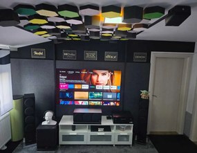 Bilnora extra sűrű akusztikai filc falpanel 100x50x2,5cm - öntapadós hátsó résszel - 14 sötét szűrke , 100x50x2,5cm