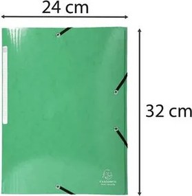 Gumis, mappa, karton, A4, EXACOMPTA Iderama, sötét zöld (EX55830E)