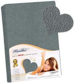 Bellatex frotté lepedő sötét szürke, 120 x 200 cm