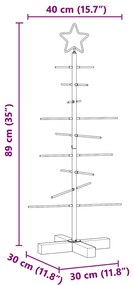 Fém karácsonyfa állvánnyal Fekete 90 cm Porszórt Acél