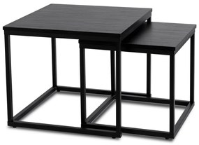 Dohányzóasztal szett. TEVET Fekete színben.