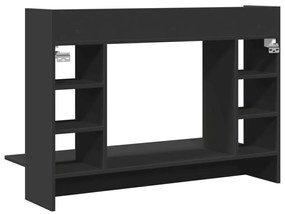 fekete szerelt fa falra szerelhető íróasztal 105 x 48 x 75 cm