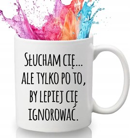 Bögre Fehér 330 ml Kerámia Ajándék Vicces kütyü Jobb Figyelmen Kívül Hagyni Téged