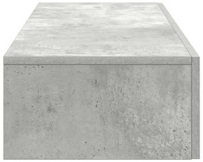 Falipolc fiókokkal betonszürke 100x36x19 cm műszaki fa