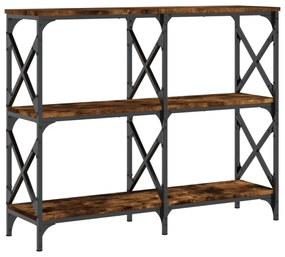 füstös tölgy színű szerelt fa tálalóasztal 100 x 28 x 80,5 cm