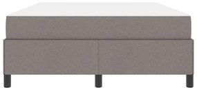 Boxrugós ágy Taupe és Fekete 140 x 190 cm Textil és mérnöki fa