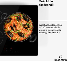 Klarstein Delicatessa Paella indukciós főzőlap, Paella zóna, Power Boost, Csúszka vezérlés
