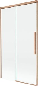Mexen Rox 2-részes tolóajtós fürdőkádparaván 100 x 150 cm, átlátszó, kefe fém színű - 8C9-100-001-65-00