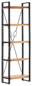5 szintes tömör akácfa könyvespolc 60 x 30 x 180 cm