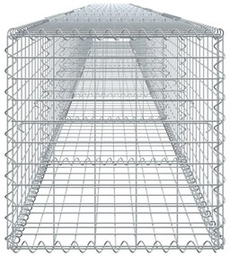 horganyzott vas gabion kosár fedéllel 900 x 50 x 50 cm