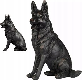 Schafer Kutya Figura dekoratív fekete kutya dekoráció nappali dekoráció 22cm