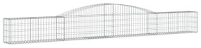 3 db íves horganyzott vas gabion kosár 400x30x40/60 cm