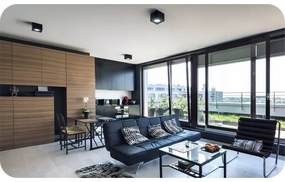 Spotlámpa CHLOE AR111 1xGU10/50W/230V szögletes fekete