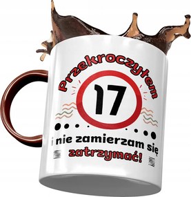 Bordó Bögre Születésnapra 17 17. 17. Ajándék Nyomtatott Fotóval