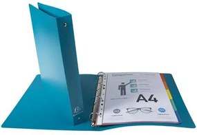 Gyűrűs könyv, 4 gyűrű, 40 mm, A4, PP, EXACOMPTA, sötétzöld (EX512803E)