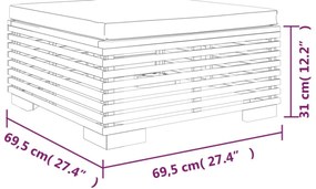 5 részes tömör tíkfa kerti társalgószett párnákkal
