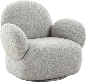 Világosszürke buklé fotel Messina – House Nordic