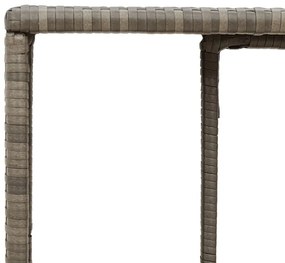 2 db szürke polyrattan tárolópolc