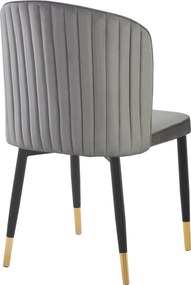 Étkezőszék, szürke Velvet szövet/fekete, UDAJA