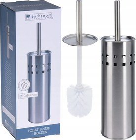 Rozsdamentes acél WC-kefe tartállyal