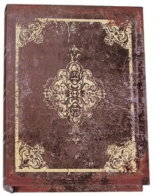 Könyv alakú fa tároló doboz szett 3 részes vintage stílusban