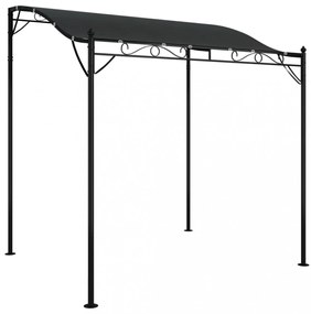 antracitszürke szövet és acél pavilon 2 x 2,3 m 180 g/m²