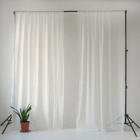 Daytime középen elhúzható fehér vászonfüggöny, 250 x 130 cm - Linen Tales