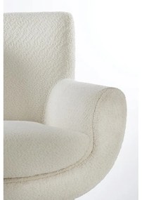 Krémszínű buklé fotel Vinstra – Light &amp; Living