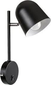 Rabalux beltéri fali lámpa e14 40w matt fekete egon