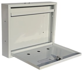 Lépcsőházi Postaláda (Monaco) 310mm X 230mm X 60mm lefele nyíló Szürke