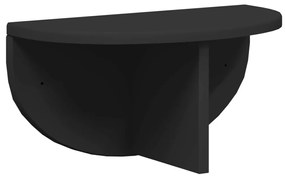 vidaXL Falpolc Falra szerelhető 2 pcs Fekete 38 x 19 x 19 cm Faanyag