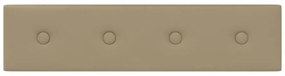 12 db cappuccino színű műbőr fali panel 60 x 15 cm 1,08 m²