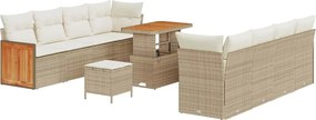 vidaXL Kerti Kanapé Szett párnával 11 pcs Beige és krém