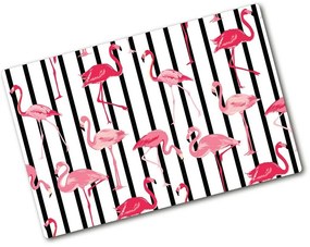 Üveg vágódeszka Flamingók rudak pl-ko-80x52-f-82700283